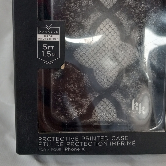 Kendall & Kylie Black Lace Fishnet Case for Apple iPhone X XS- TPU Classy Cover - Picture 2 of 7